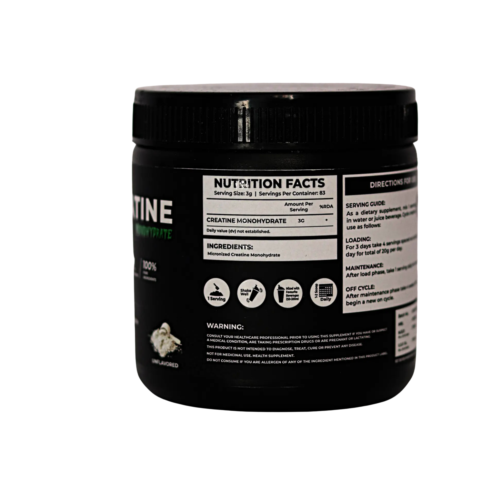 Pure Creatine Monohydrate 250g - Raw & Unflavored 3