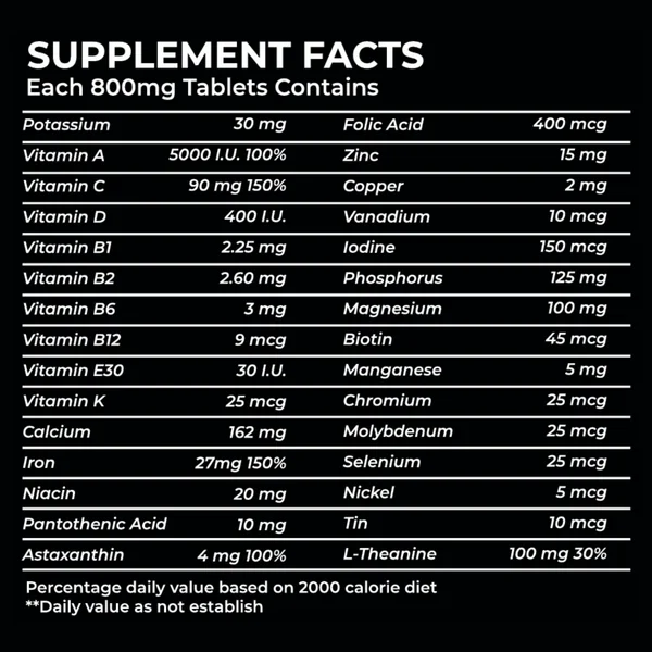 Advanced Multivitamin with L-Theanine & Astaxanthin 3